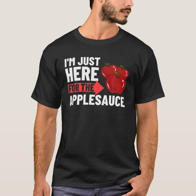 Camiseta Apple Molho-Maçã-Maçã-Maçã Receita Caldo-Maçã Desp (Frente)