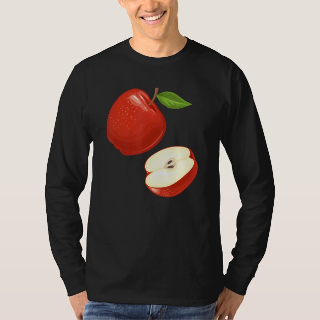 Camiseta Apple Motif Fruta Fruta saudável Apple (Frente)