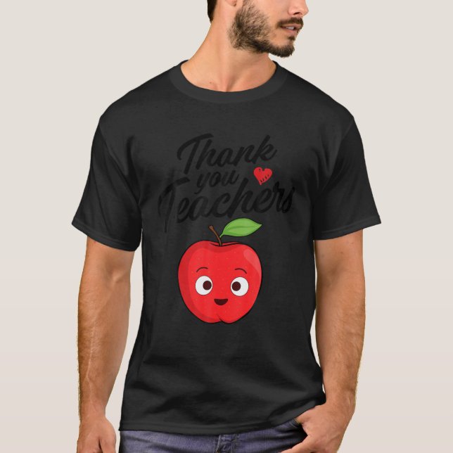 Camiseta Apple Obrigado Professores Professor Appr Motivaci (Frente)