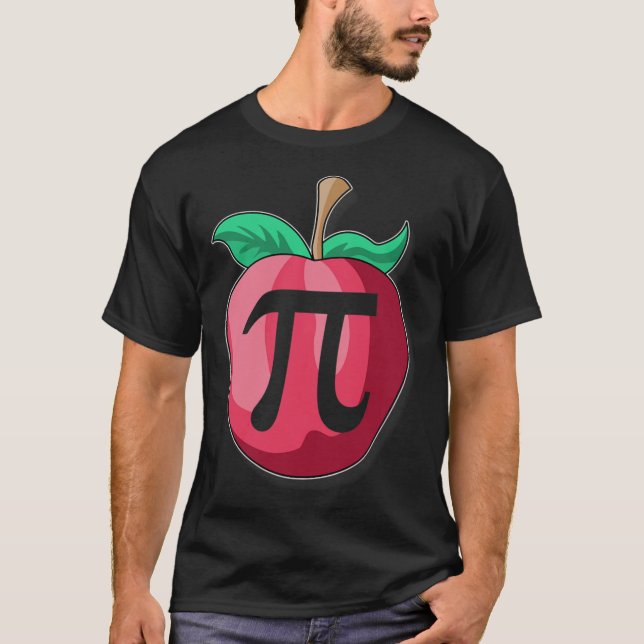 Camiseta Apple Pi Engraçado Professor de Matemática Dia de  (Frente)