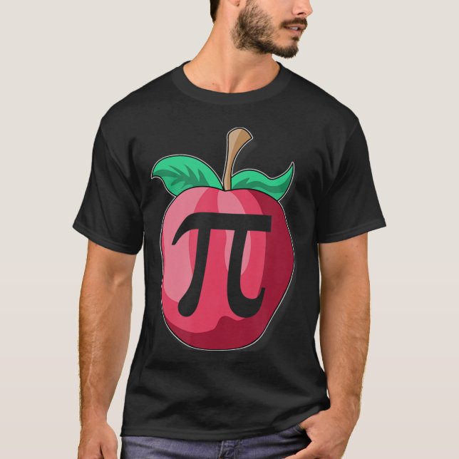 Camiseta Apple Pi Engraçado Professor de Matemática Dia de  (Frente)