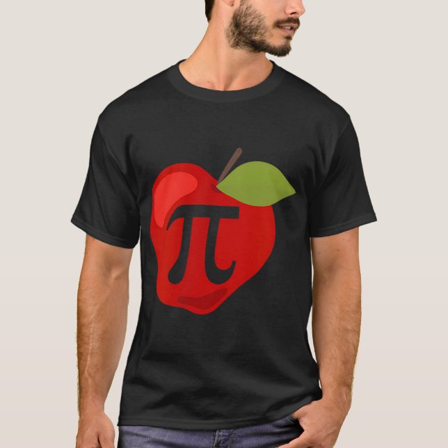 Camiseta Apple Pi Engraçado Professor de Matemática Dia de  (Frente)