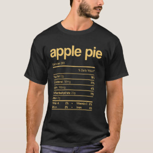 Camiseta Apple Pie Nutrition Fata Engraçado Ação de Graças 