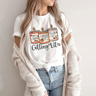 Camiseta Apple-Pumpkin-Leaves-Lit