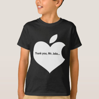 Camiseta APPLE THANK YOU MR JOBS text onblack