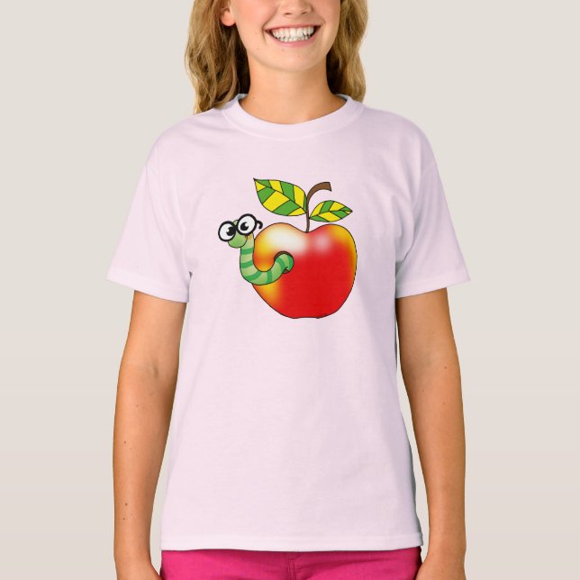 Camiseta Apple & Worm, de volta à escola (Frente)
