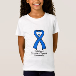 Camiseta Apraxia da infância da fita do coração do discurso