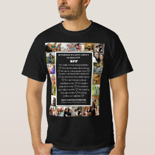 Camiseta Apreciação da Amizade Colagem de Fotos BFF 22