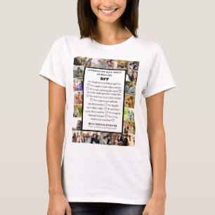 Camiseta Apreciação da Amizade   Colagem de Fotos BFF 22
