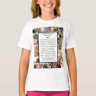 Camiseta Apreciação da mãe Colagem de fotos do dia de as