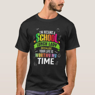 Camiseta Apreciação Da Senhora Da Almoça Da Escola De Vo