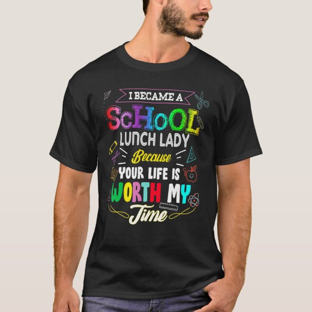 Camiseta Apreciação Da Senhora Da Almoça Da Escola De Volta (Frente)
