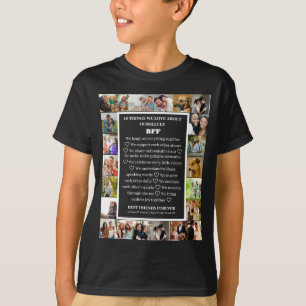 Camiseta Apreciação de Amizade Colagem de Fotos BFF 22