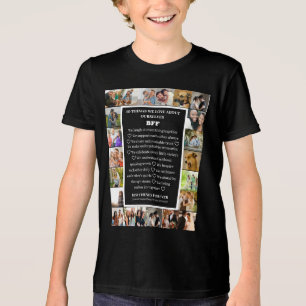 Camiseta Apreciação de Amizade Colagem de Fotos BFF 22