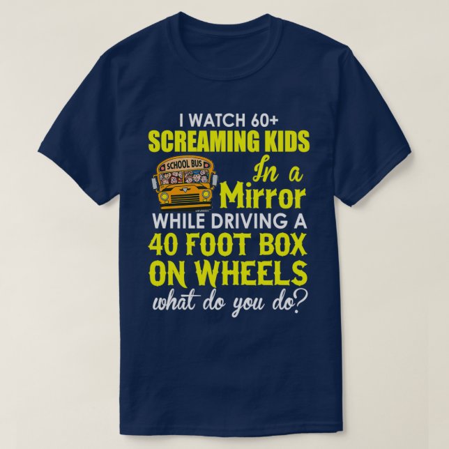 Camiseta Apreciação de Condutores de Ônibus Escolares de Ôn (Frente do Design)