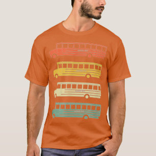 Camiseta apreciação do motorista do ônibus escolar retro vi