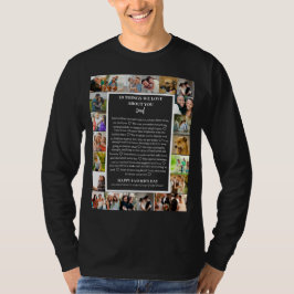 Camiseta apreciação do pai | Colagem de fotos do dia de os