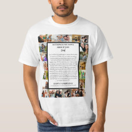 Camiseta apreciação do pai | Colagem de fotos do dia de os