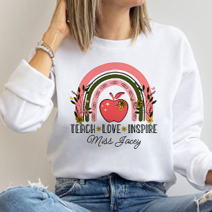 Camiseta Apreciação do Professor Arco-Íris de Ensino ao Viv