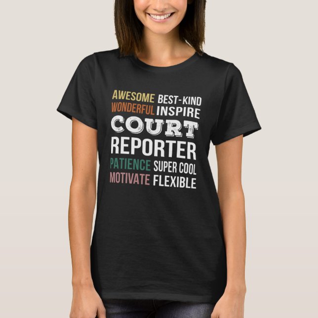 Camiseta Apreciação do Repórter do Tribunal (Frente)