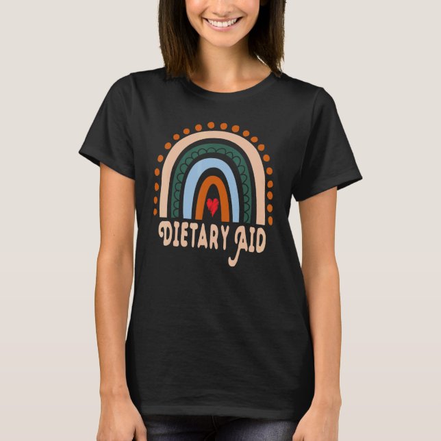 Camiseta Apreciação Essencial Do Arco-Íris Com Ajuda Alimen (Frente)