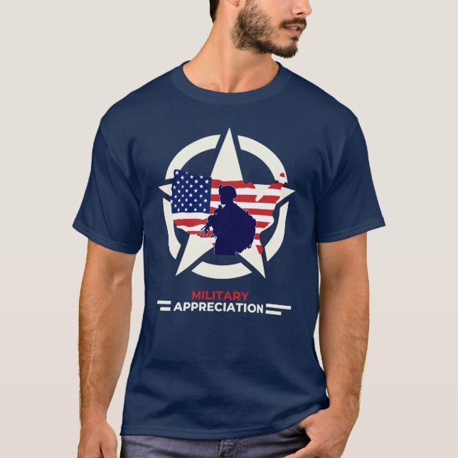 Camiseta Apreciação militar dos EUA (Frente)
