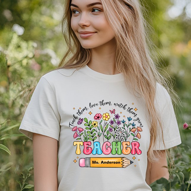 Camiseta Apreciação Personalizada de Professores (custom teacher name shirt)