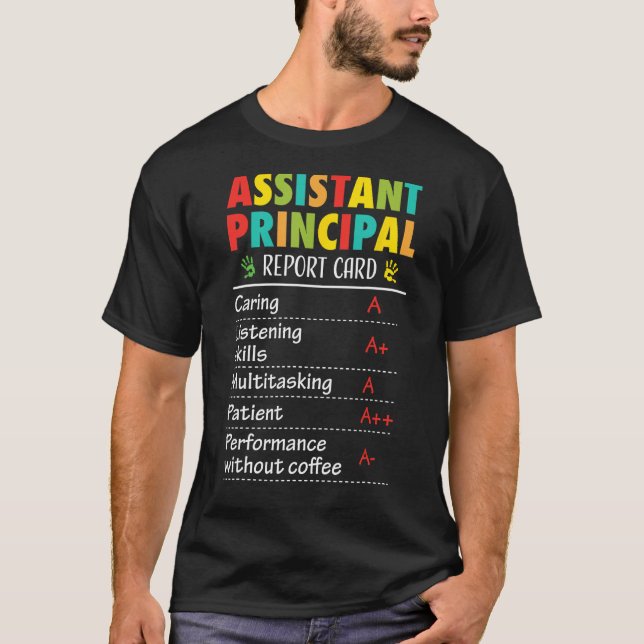 Camiseta Apreciação Principal do Assistente Engraçado Volta (Frente)