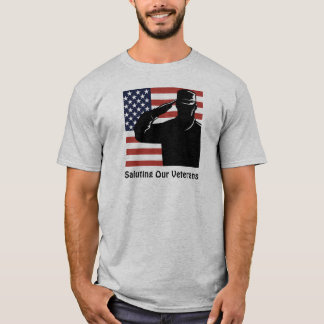 Camiseta Apreciando nossos veteranos Soldado e bandeira ame