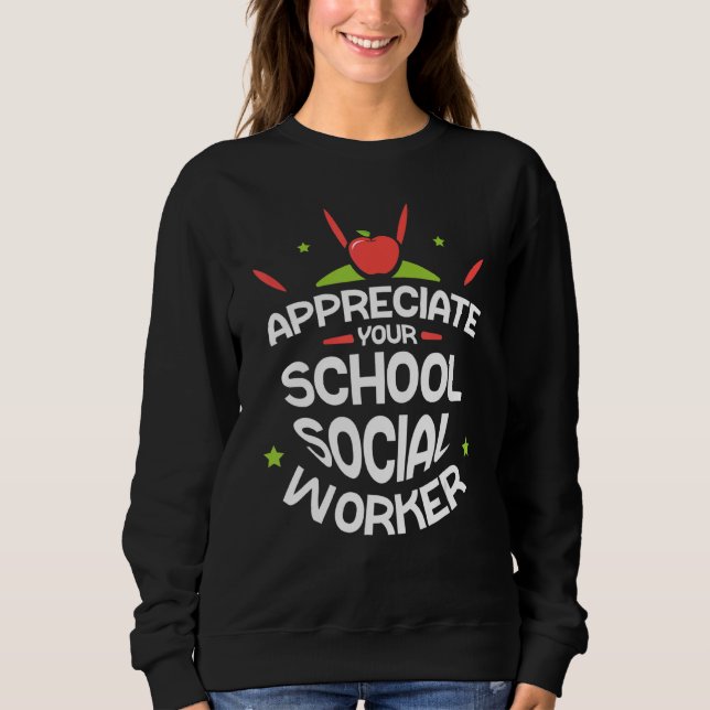 Camiseta Aprecie sua colega de trabalho social escolar. (Frente)