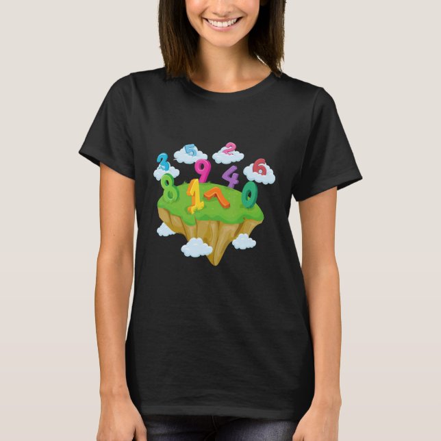 Camiseta Aprenda a contar Designs educacionais pré-escolare (Frente)