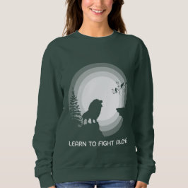 Camiseta Aprenda a Lutar Sozinho – Leão Sob a Luz da Lua