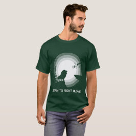 Camiseta Aprenda a Lutar Sozinho – Leão sob a Luz do Luar