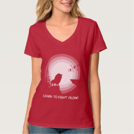 Camiseta Aprenda a Lutar Sozinho – Leão Sob a Luz do Luar