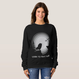 Camiseta Aprenda a Lutar Sozinho – Leão Sob a Luz do Luar