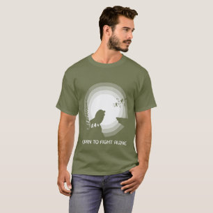 Camiseta Aprenda a Lutar Sozinho – Leão sob a Luz do Luar