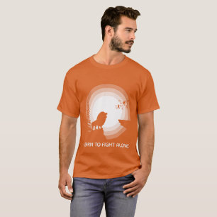 Camiseta Aprenda a Lutar Sozinho – Leão Sob a Luz do Luar