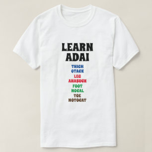 Camiseta Aprenda Adai - Coxa, Perna, Pé, Pé, Pé