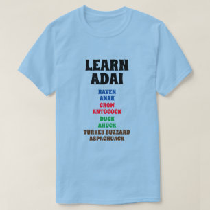 Camiseta Aprenda Adai Raven, Crow, Blackbird, Crane