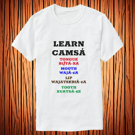 Camiseta Aprenda Camsá - Dente do lábio da boca da língua