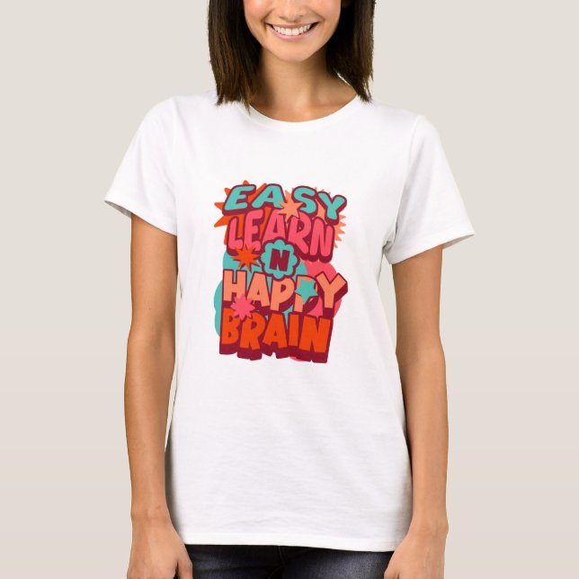 Camiseta Aprenda Fácil Feliz Cérebro (Frente)