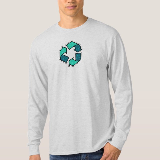 Camiseta Aprenda Sobre Reciclagem - Dia da Terra (Frente)