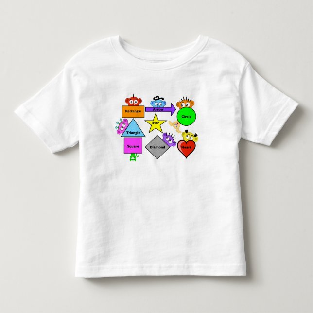 Camiseta Aprendendo a camisa: Formas com o grupo do (Frente)