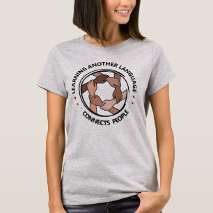 Camiseta Aprendendo Outro Idioma Conecta Pessoas