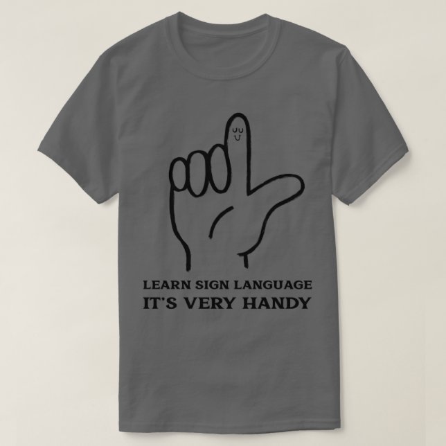 Camiseta Aprender a linguagem de sinais (Frente do Design)