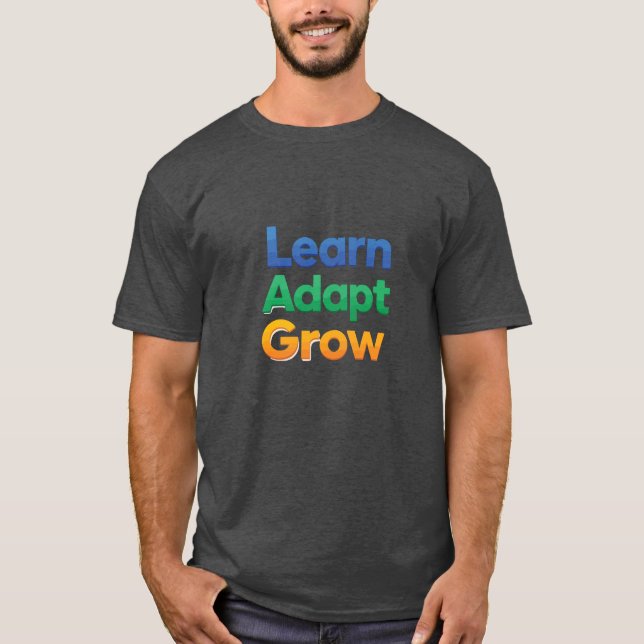 Camiseta Aprender Adaptar Crescer (Frente)