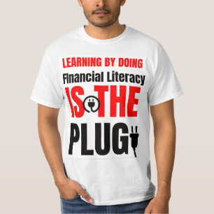 Camiseta Aprender fazendo Alfabetização financeira é a solu
