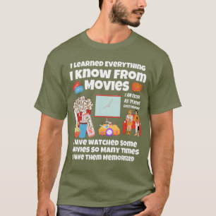 Camiseta Aprendi tudo que sei com filmes