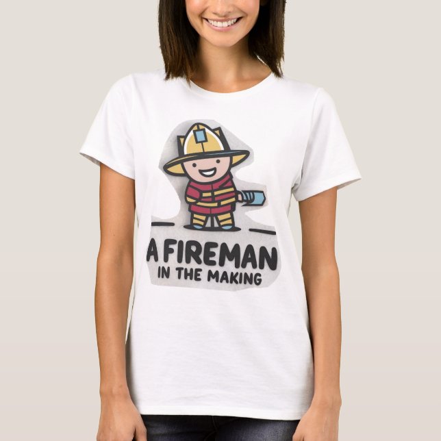 Camiseta Aprendiz de bombeiro. Futuro Bombeiro (Frente)