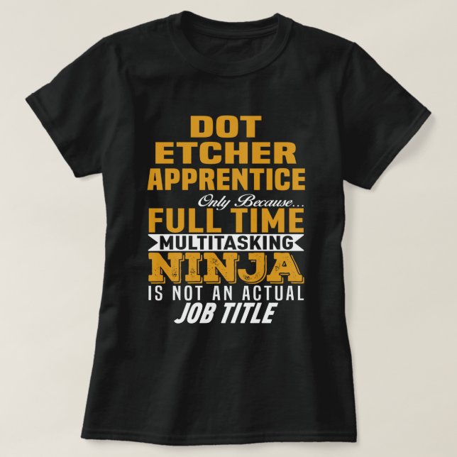 Camiseta Aprendiz de Dot Etcher (Frente do Design)